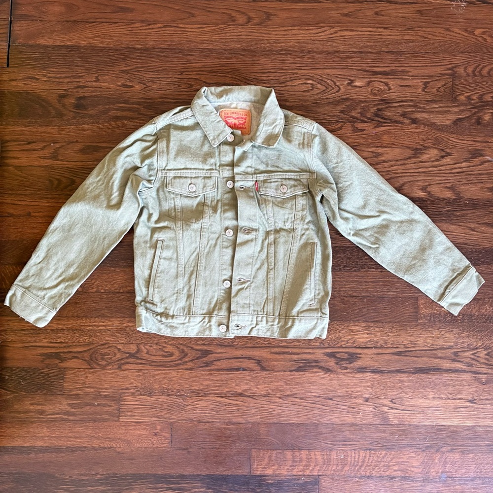 Levi’s kids green denim jacket NWT